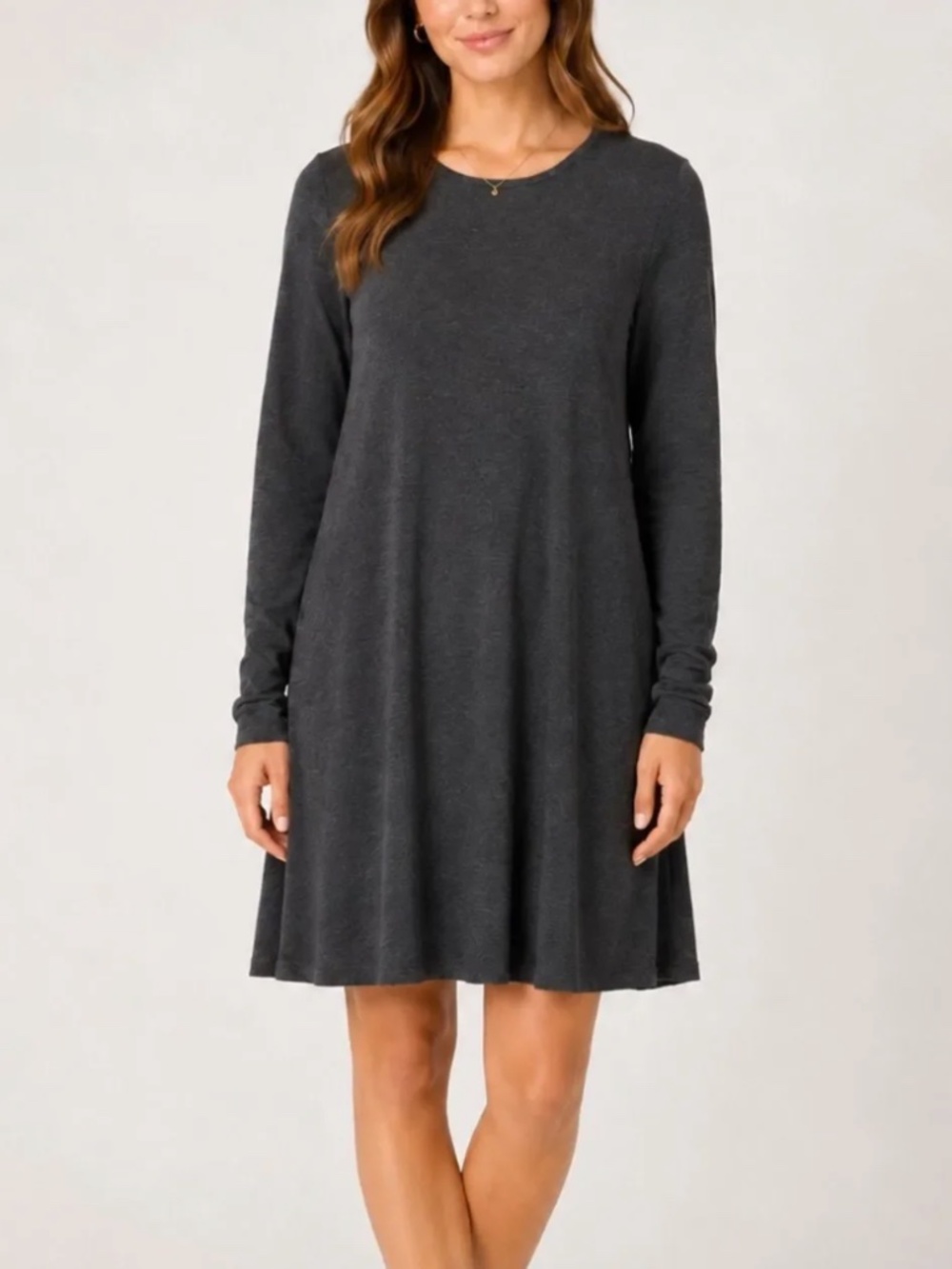 Eileen Fisher Trapeze Knit Dress L